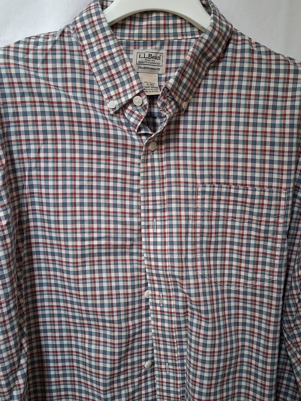 LL Bean Mens XL Traditional Fit Plaid Button Down Shirt ID 500508 - Picture 2 of 7